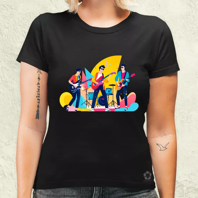 Minimalista funky banda v4 női póló