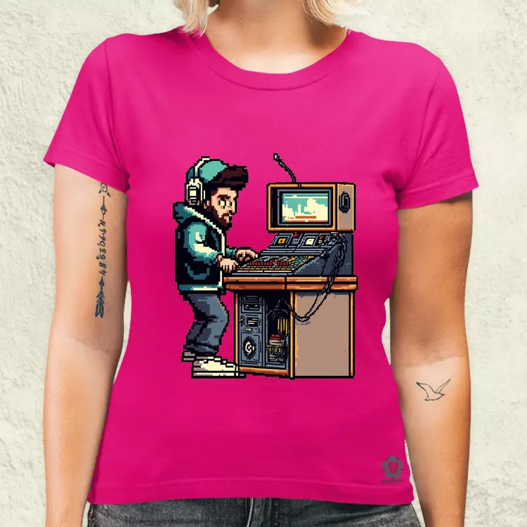 Pixelart DJ v1 női póló
