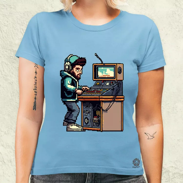 Pixelart DJ v1 női póló