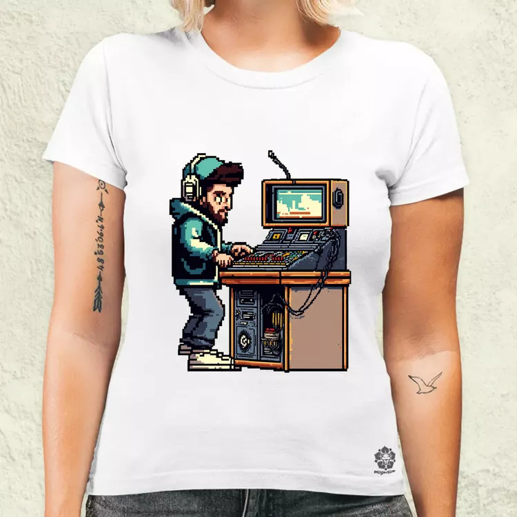 Pixelart DJ v1 női póló