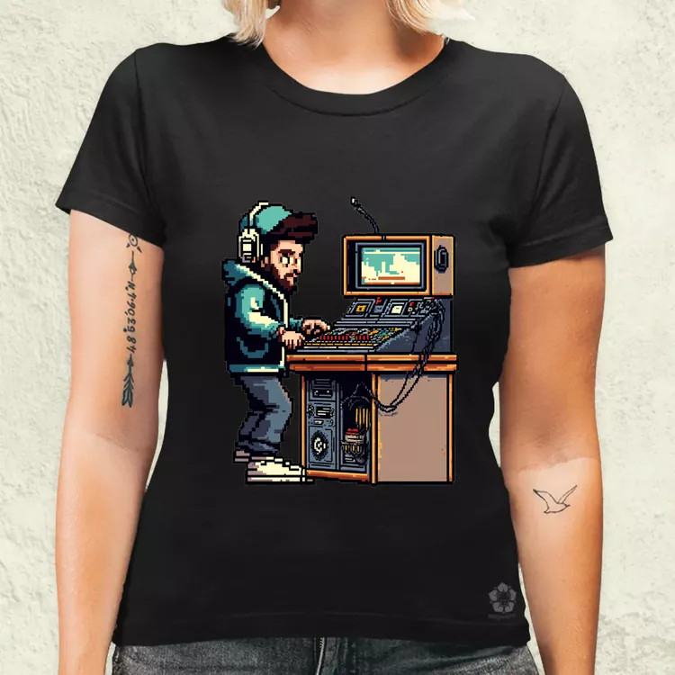 Pixelart DJ v1 női póló