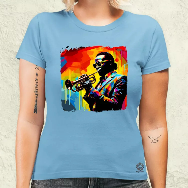 Pop art Miles Davis v1 női póló