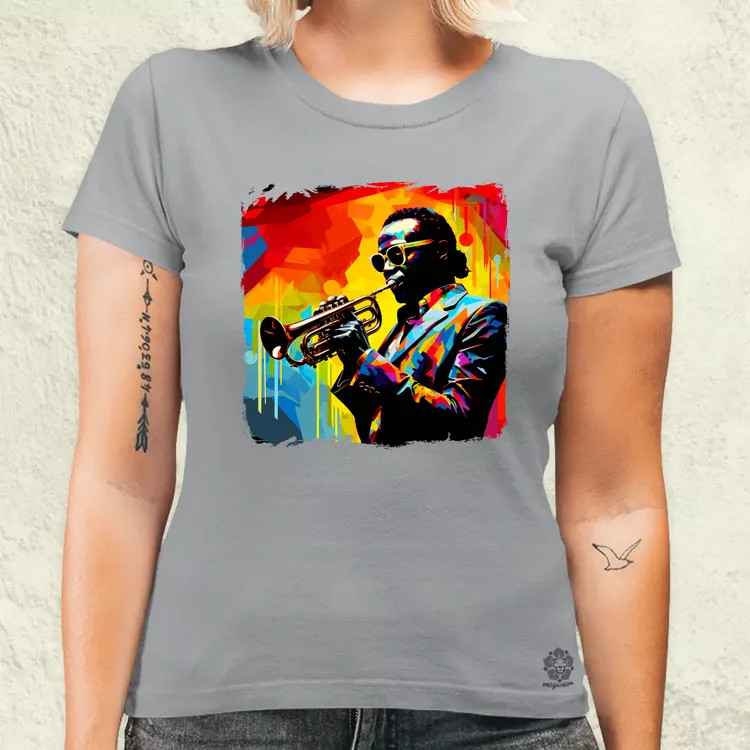 Pop art Miles Davis v1 női póló