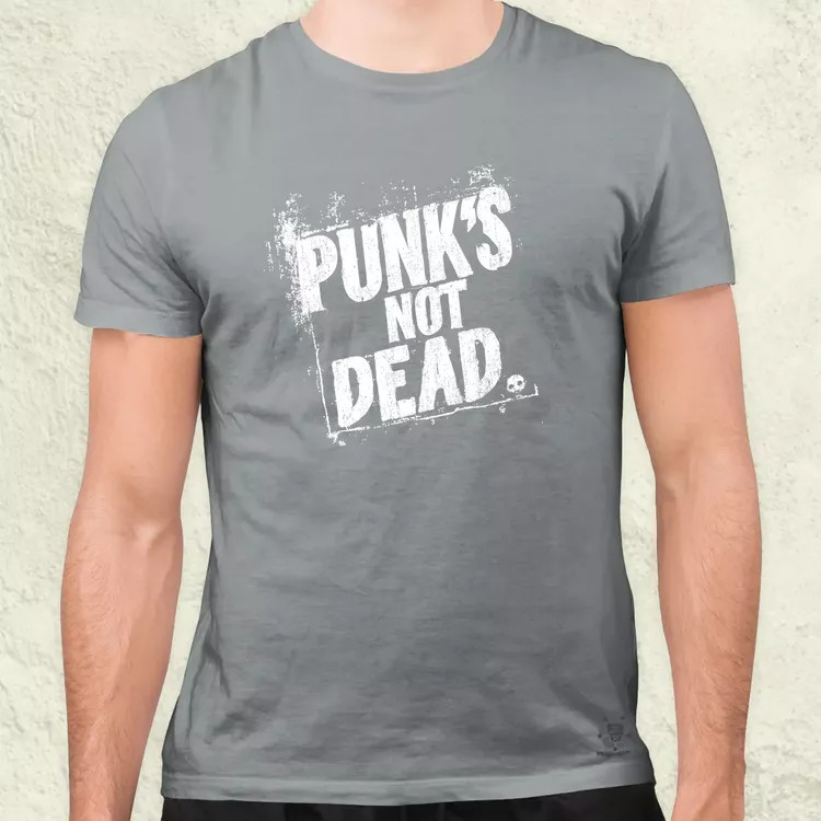 PUNK'S NOT DEAD fehér férfi póló