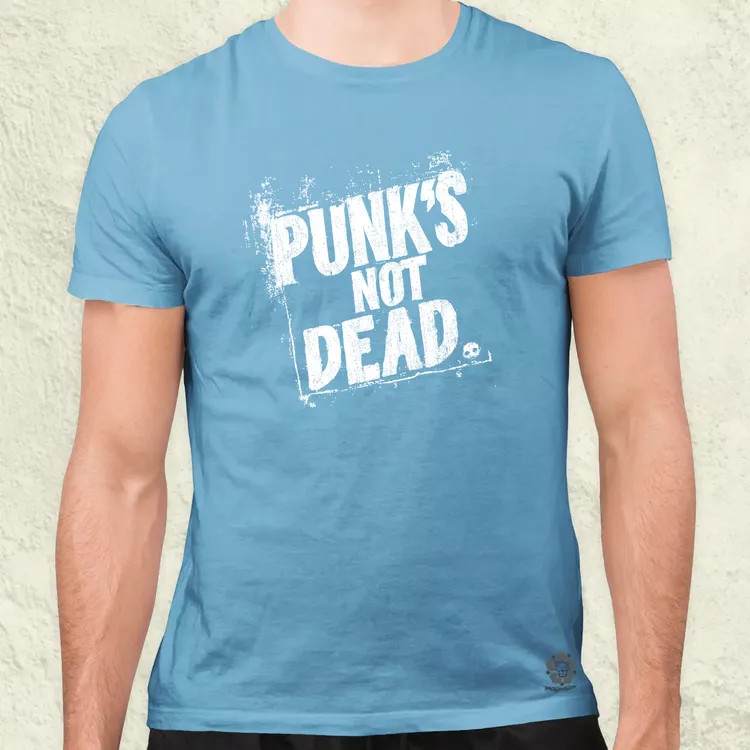PUNK'S NOT DEAD fehér férfi póló