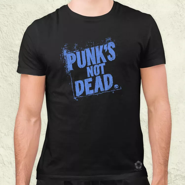 PUNK'S NOT DEAD lila férfi póló