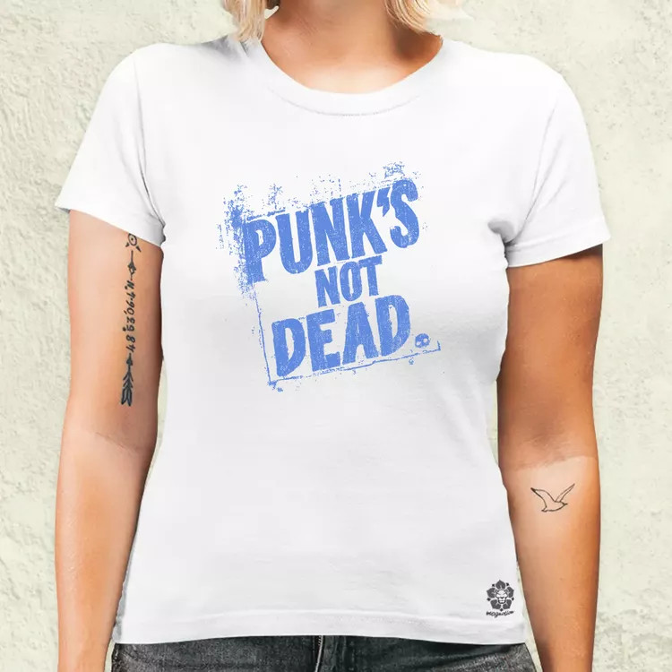 PUNK'S NOT DEAD lila női póló