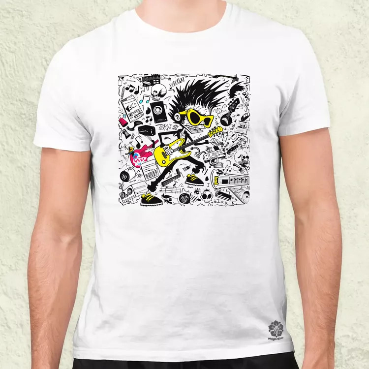 Rajzfilm punk srác v22 férfi póló