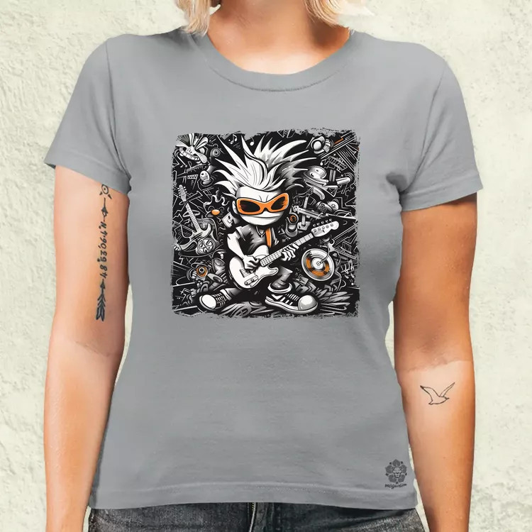 Rajzfilm punk srác v25 női póló