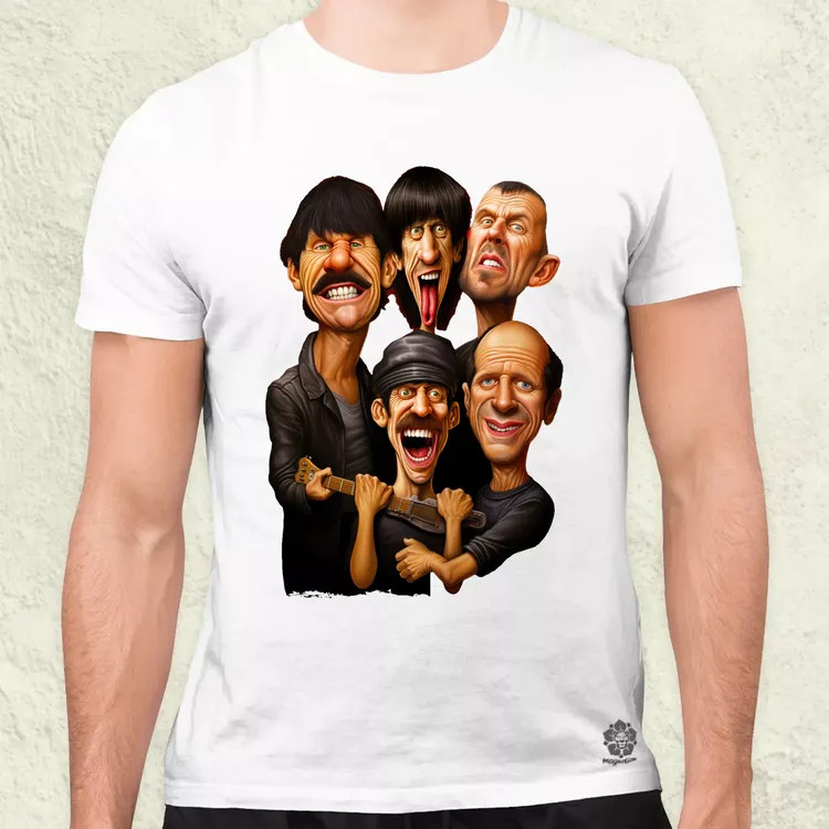 Red Hot Chili Peppers karikatúra férfi póló