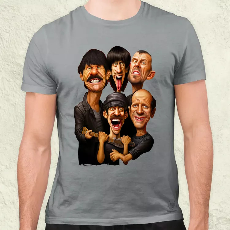 Red Hot Chili Peppers karikatúra férfi póló