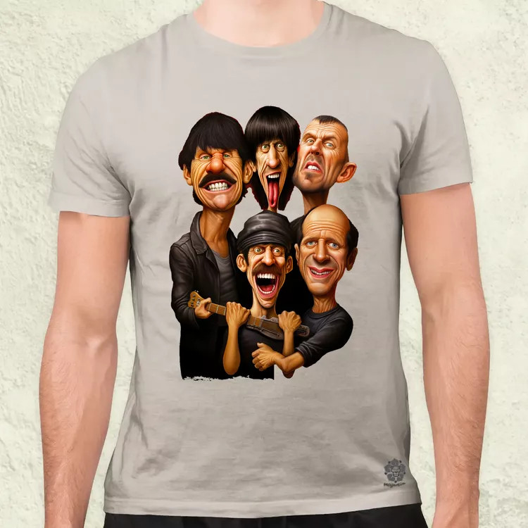 Red Hot Chili Peppers karikatúra férfi póló
