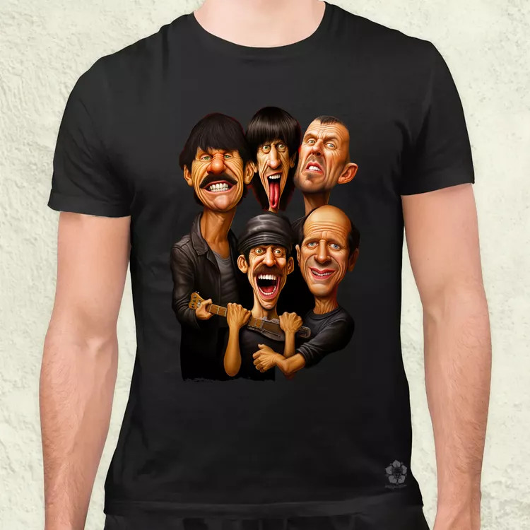 Red Hot Chili Peppers karikatúra férfi póló