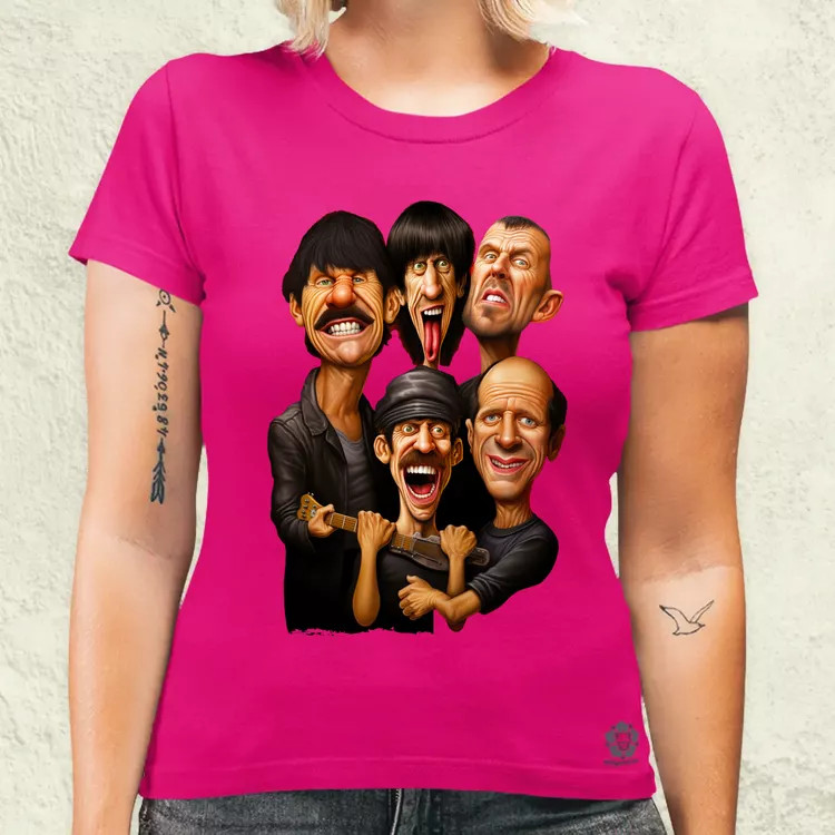Red Hot Chili Peppers karikatúra női póló