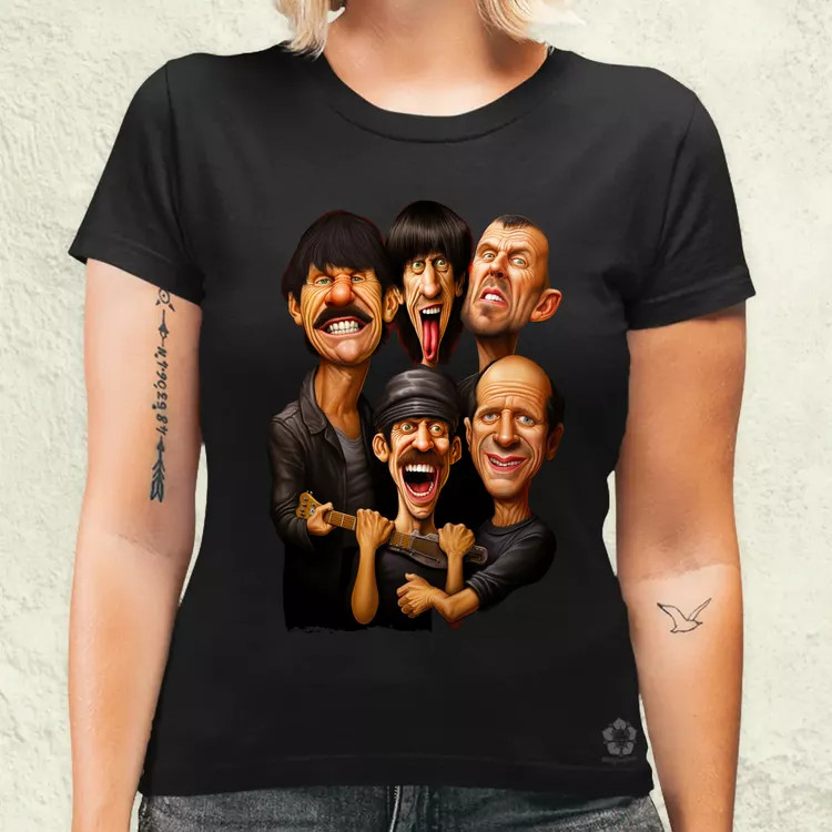 Red Hot Chili Peppers karikatúra női póló