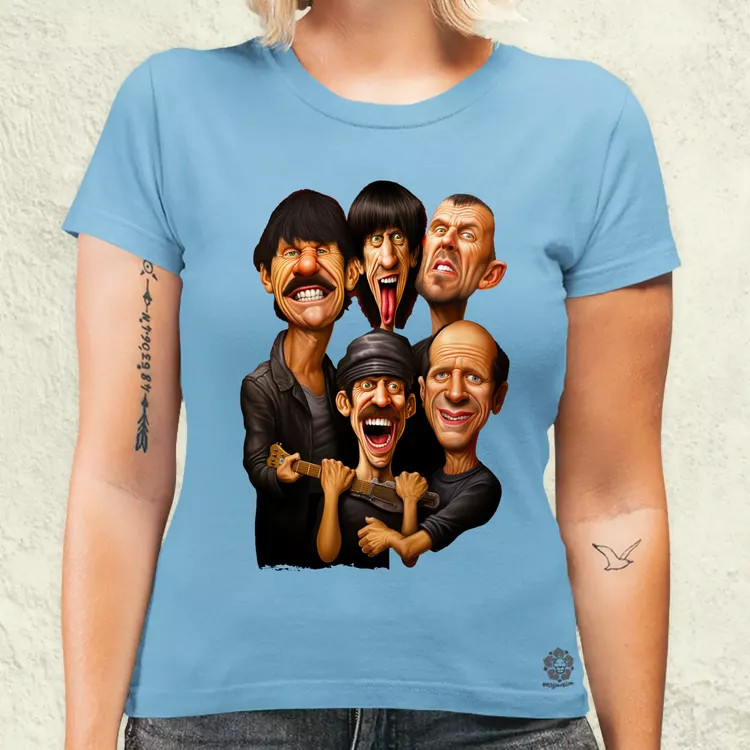 Red Hot Chili Peppers karikatúra női póló
