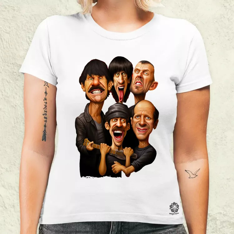 Red Hot Chili Peppers karikatúra női póló