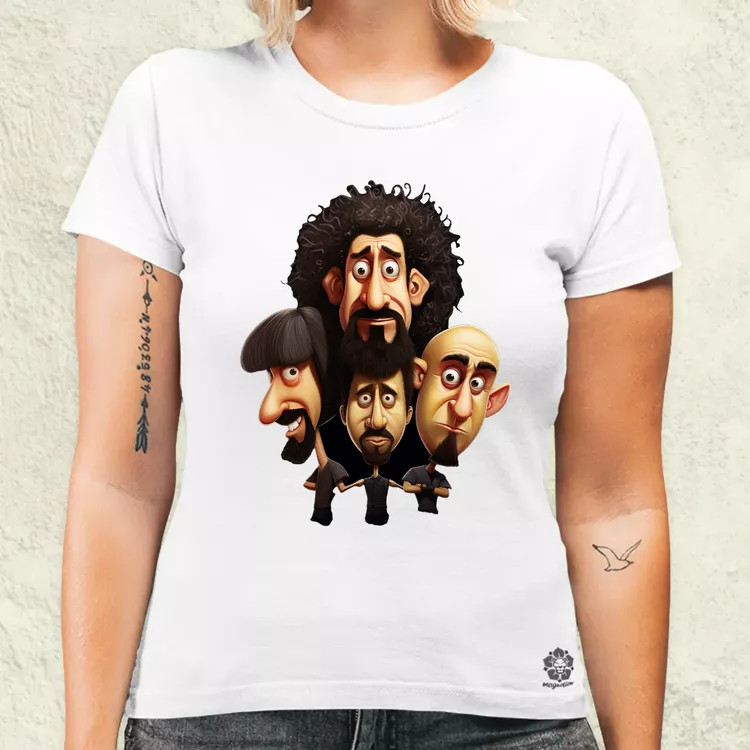 System of a Down karikatúra v3 női póló