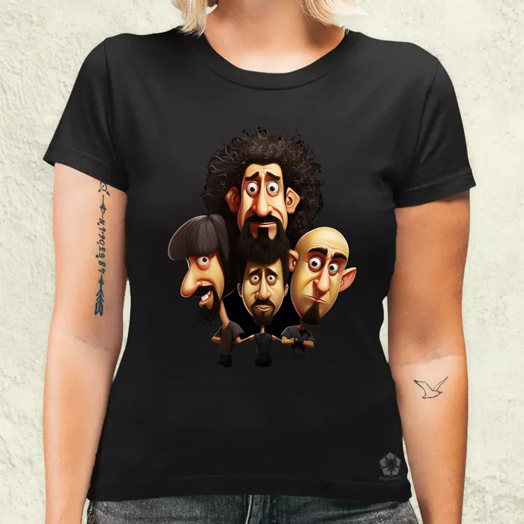 System of a Down karikatúra v3 női póló
