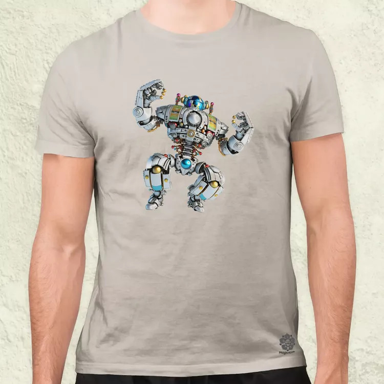 Táncoló boldog robot v3 férfi póló