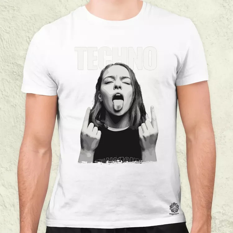 Techno férfi póló