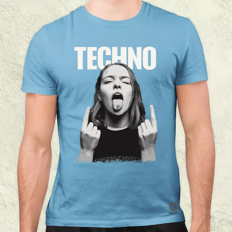 Techno férfi póló