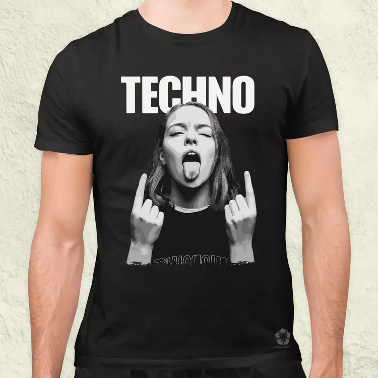 Techno férfi póló