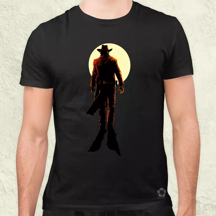 Cowboy illusztráció v2 férfi póló