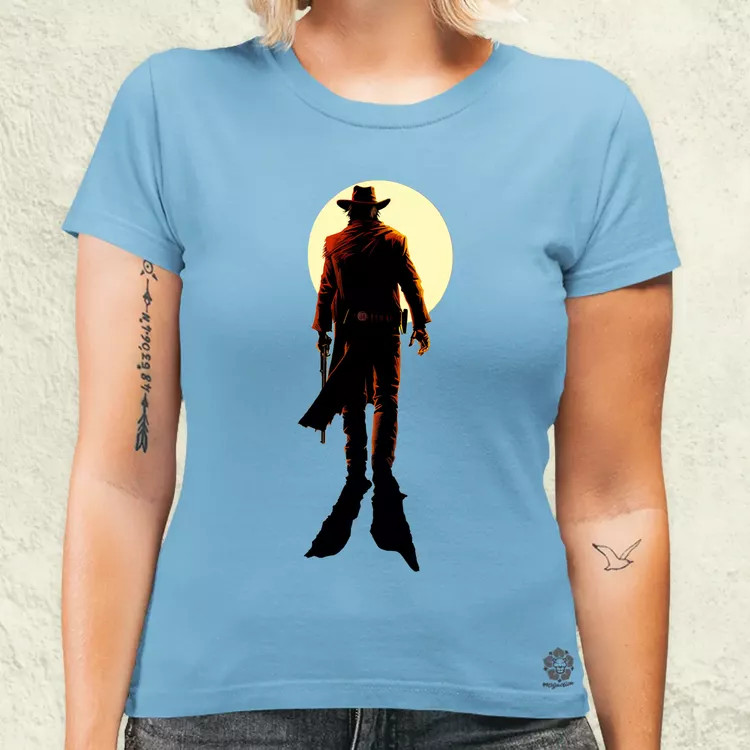 Cowboy illusztráció v2 női póló