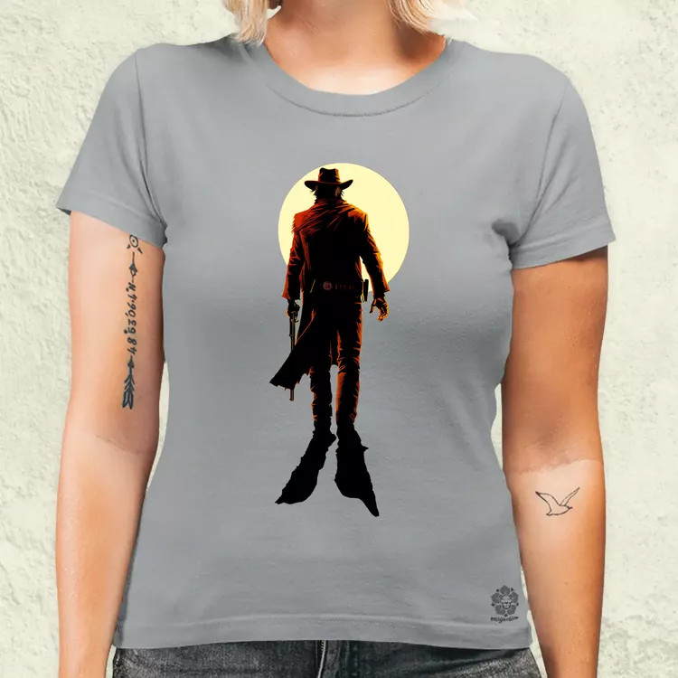 Cowboy illusztráció v2 női póló