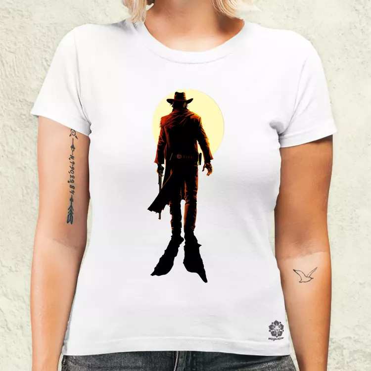 Cowboy illusztráció v2 női póló
