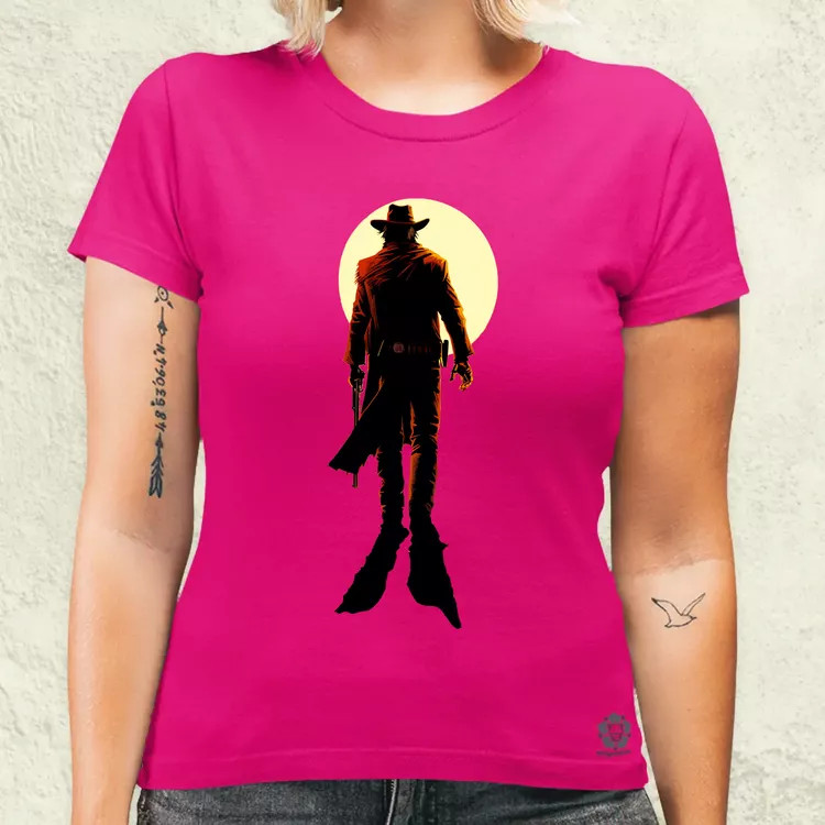 Cowboy illusztráció v2 női póló