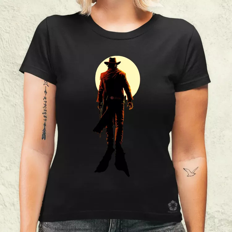 Cowboy illusztráció v2 női póló
