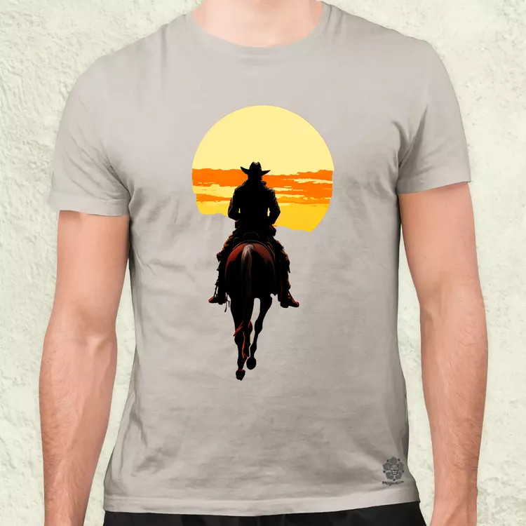Cowboy illusztráció v3 férfi póló