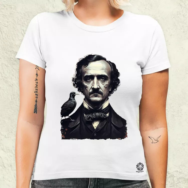 Edgar Allan Poe portré v1 női póló