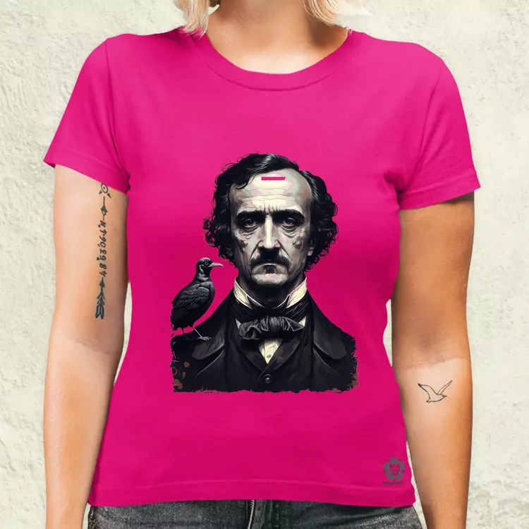 Edgar Allan Poe portré v1 női póló