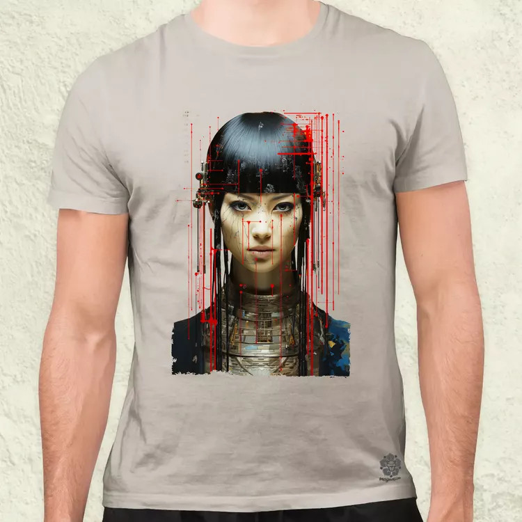 Glitch tech fantázia v1 férfi póló