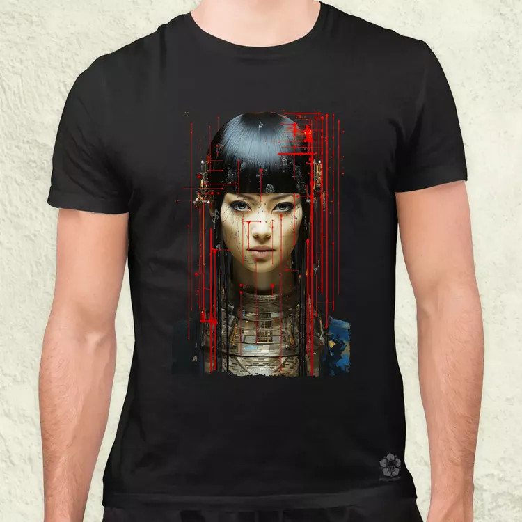 Glitch tech fantázia v1 férfi póló