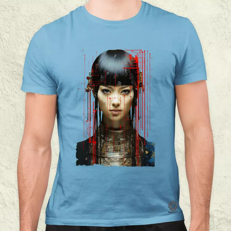 Glitch tech fantázia v1 férfi póló