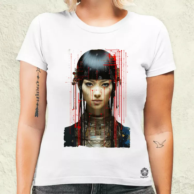 Glitch tech fantázia v1 női póló