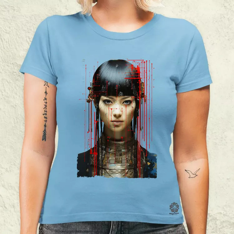 Glitch tech fantázia v1 női póló