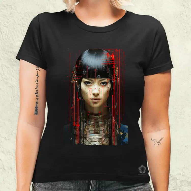 Glitch tech fantázia v1 női póló