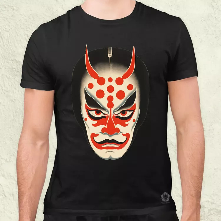 Kabuki maszk v1 férfi póló