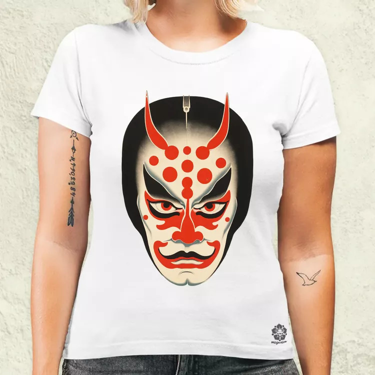 Kabuki maszk v1 női póló