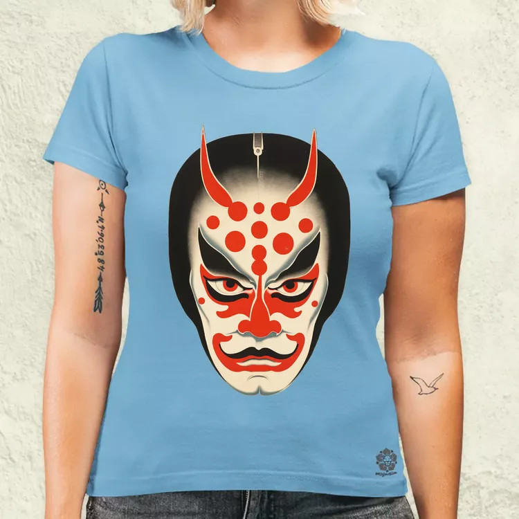 Kabuki maszk v1 női póló