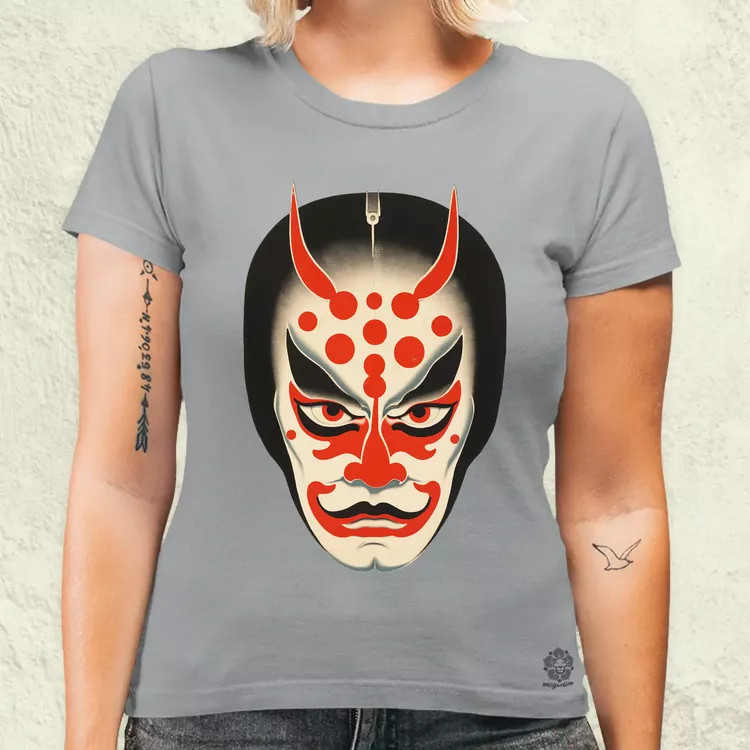 Kabuki maszk v1 női póló