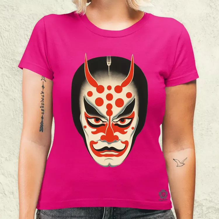 Kabuki maszk v1 női póló