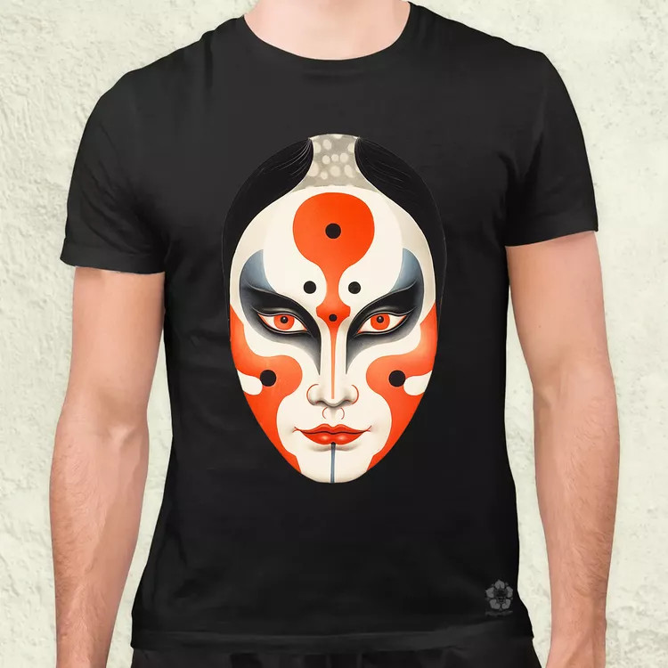 Kabuki maszk v2 férfi póló