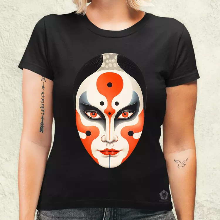 Kabuki maszk v2 női póló