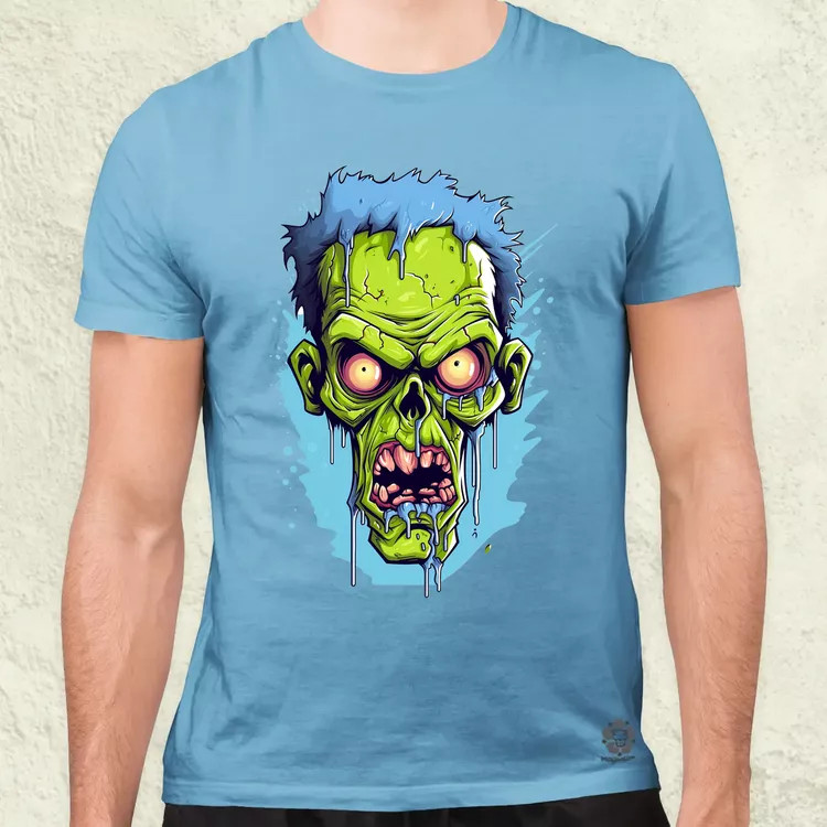 Zombi karikatúra v2 férfi póló